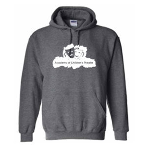 The Gray ACT Hoodie! The Academy of Children's Theatre (ACT) graphic hoodie is a great way to represent! This hoodie depicts acting masks and the words "Academy of Children's Theatre".