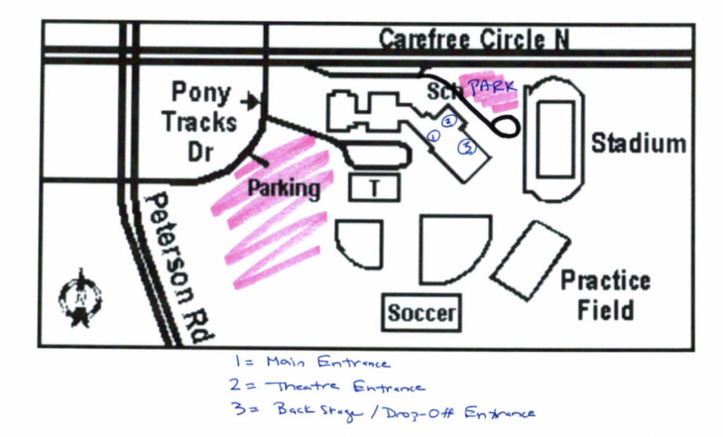 Sand Creek High School facility map in Colorado Springs, Colorado. Find your student showcase theatre.